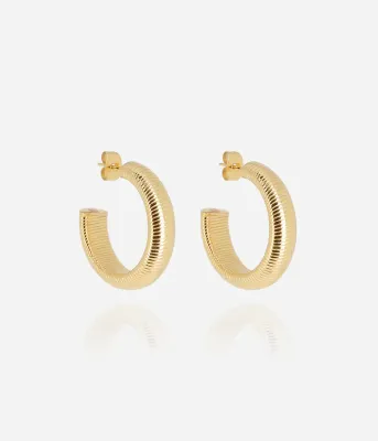 Boucles d'oreilles Kaneko - Acier Doré