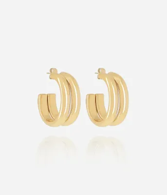 Boucles d'oreilles Loïs - Acier Doré