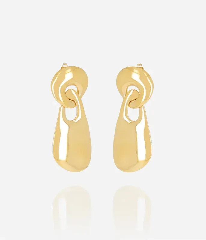 Boucles d'oreilles Louiza - Acier Doré