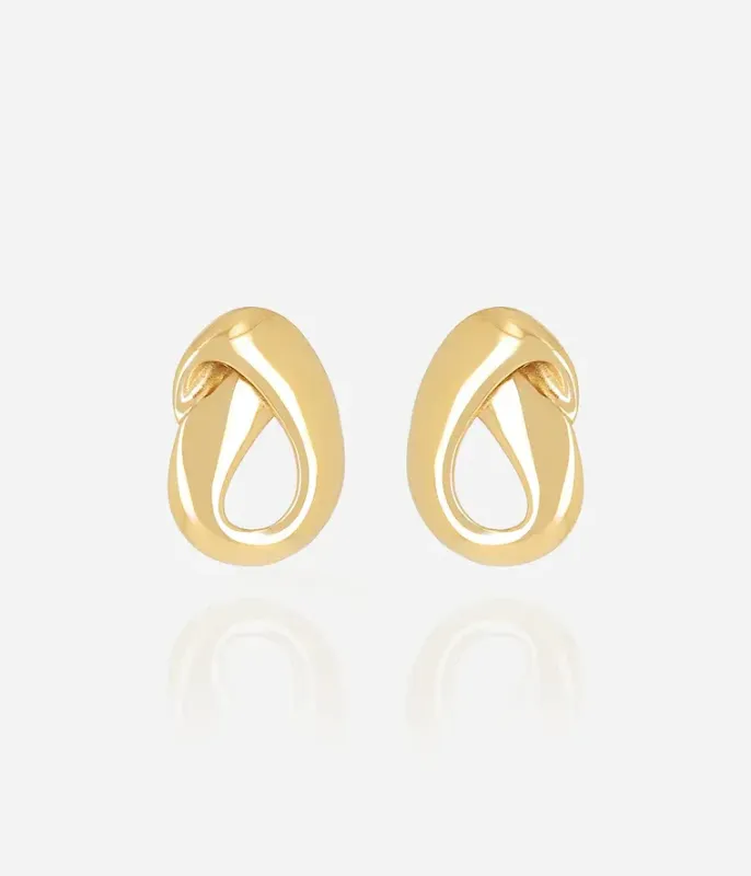 Boucles d'oreilles Magda - Acier Doré