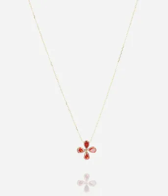 Collier Estial -  Acier Doré | Rouge