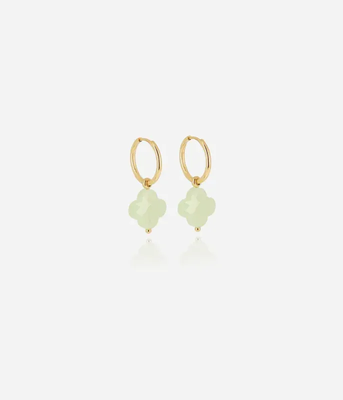 Boucles d'oreilles Vega - Acier Doré | Amazonite