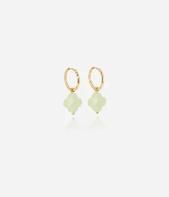 Boucles d'oreilles Vega - Acier Doré | Amazonite