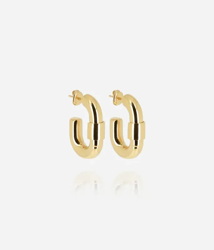 Boucles d'oreilles Lacia - Acier Doré
