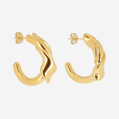 Boucles d'oreilles Créoles - Acier Doré