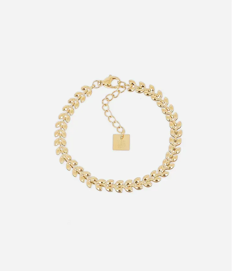 Bracelet Leaf - Acier Doré