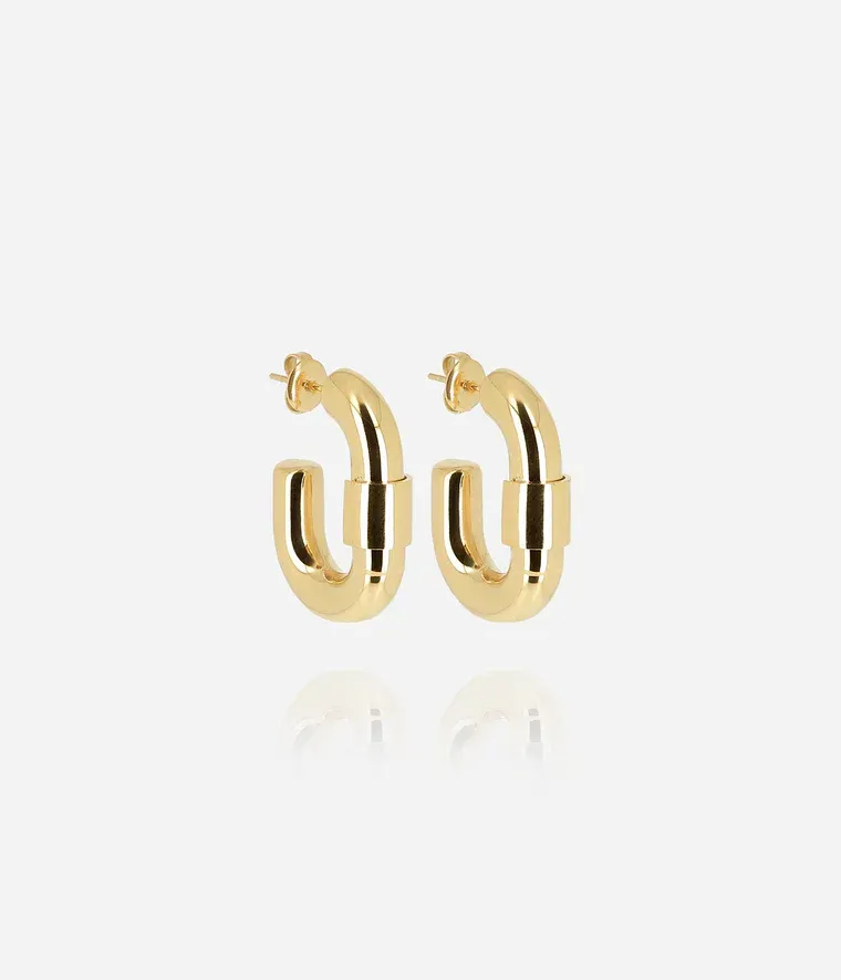 Boucles d'oreilles Lacia - Acier Doré