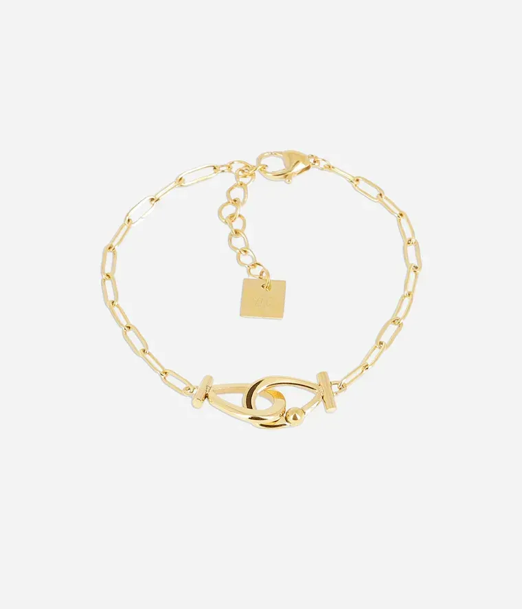 Bracelet Paulette - Acier Doré