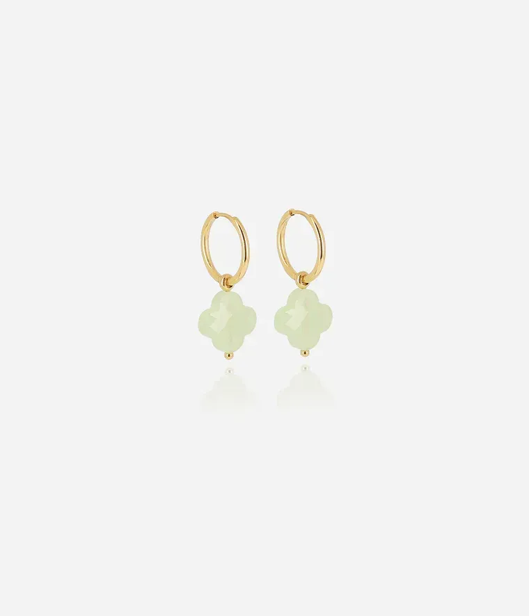 Boucles d'oreilles Vega - Acier Doré | Amazonite