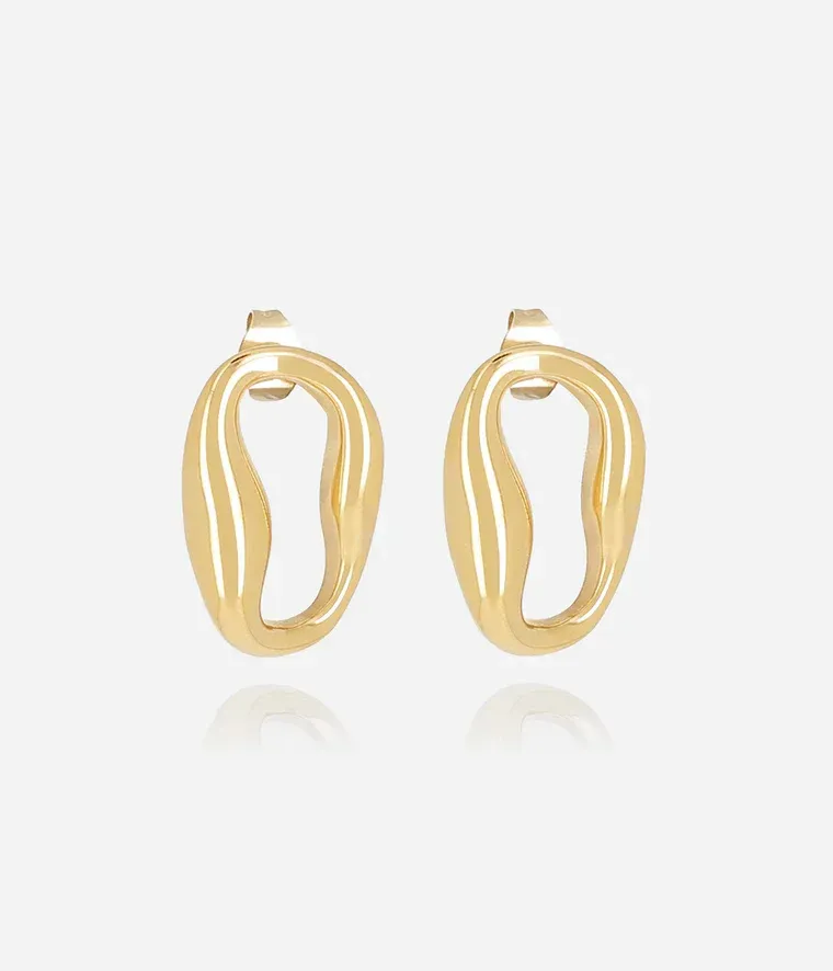Boucles d'oreilles Alessia - Acier Doré
