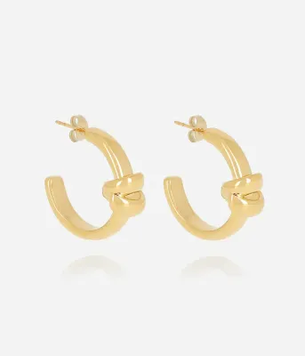 Boucles d'oreilles Theope - Acier Doré