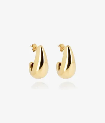 Boucles d'oreilles Agua - Acier Doré
