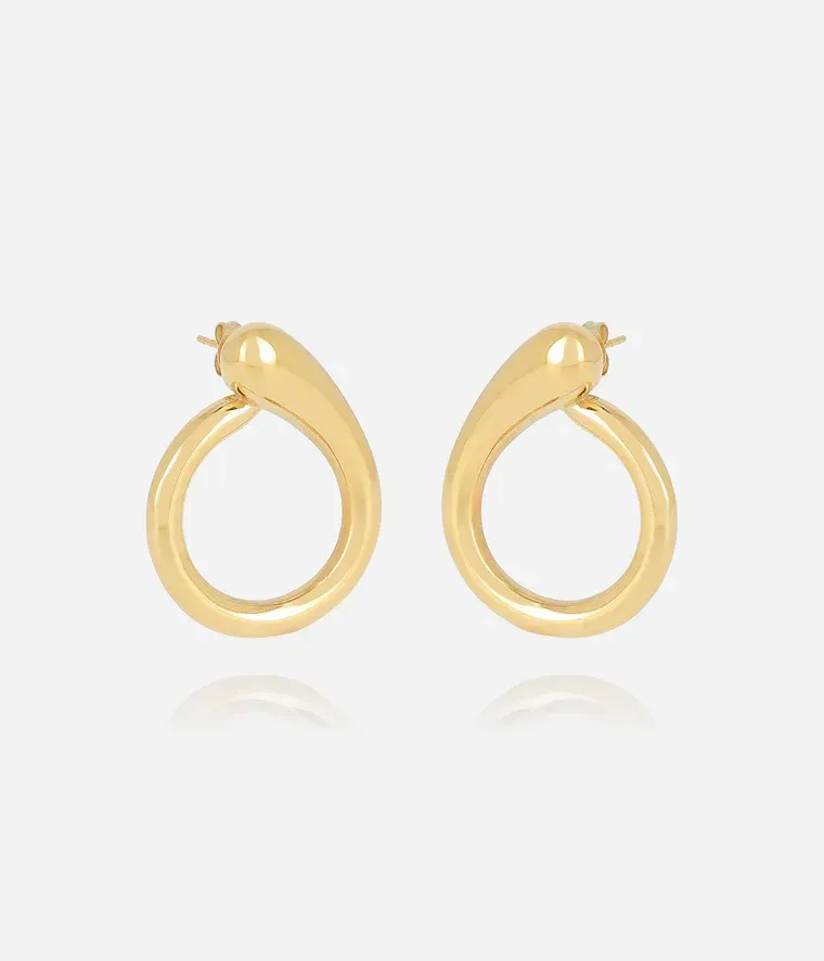 Boucles d'oreilles Malia - Acier Doré