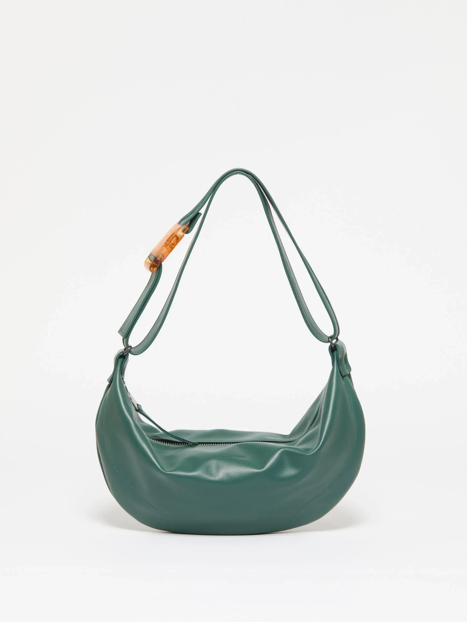 Sac demi-lune Elle Cuir - Forest