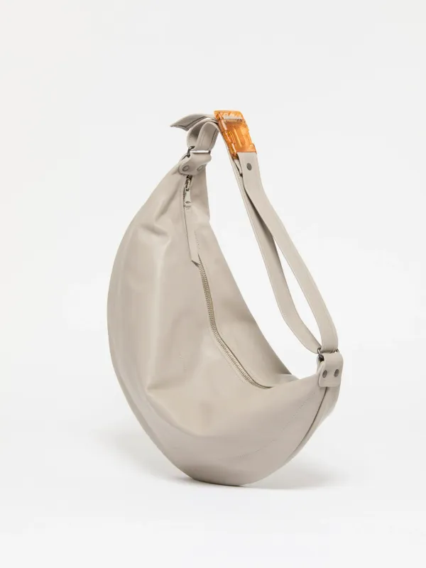 Sac demi-lune Luna Cuir - Grey