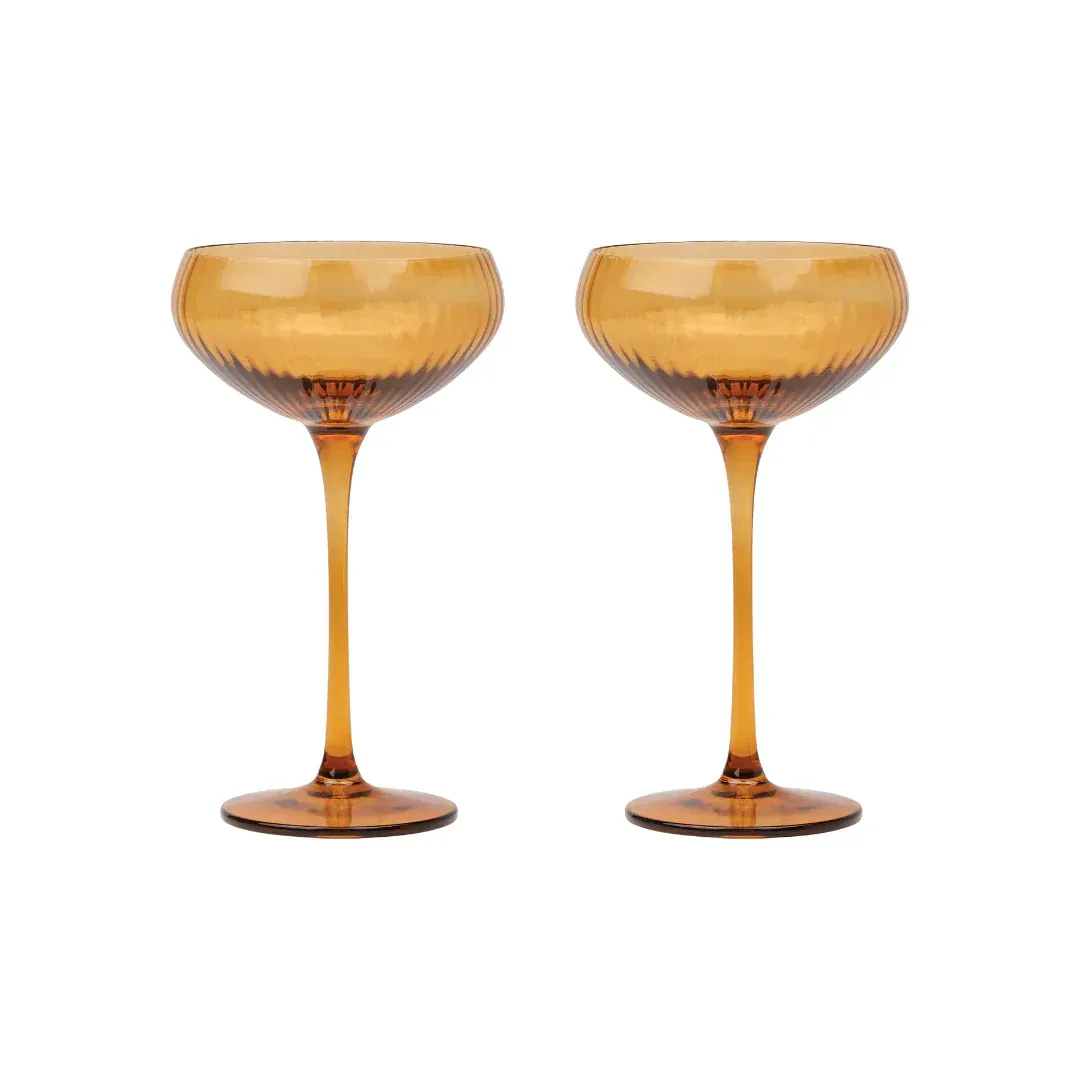 Duo de Verres Lou Coupe - Ambre