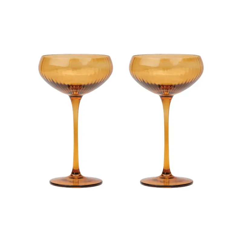 Duo de Verres Lou Coupe - Ambre Duo de Verres Lou Coupe - Ambre