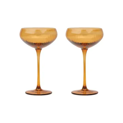 Duo de Verres Lou Coupe - Ambre Duo de Verres Lou Coupe - Ambre