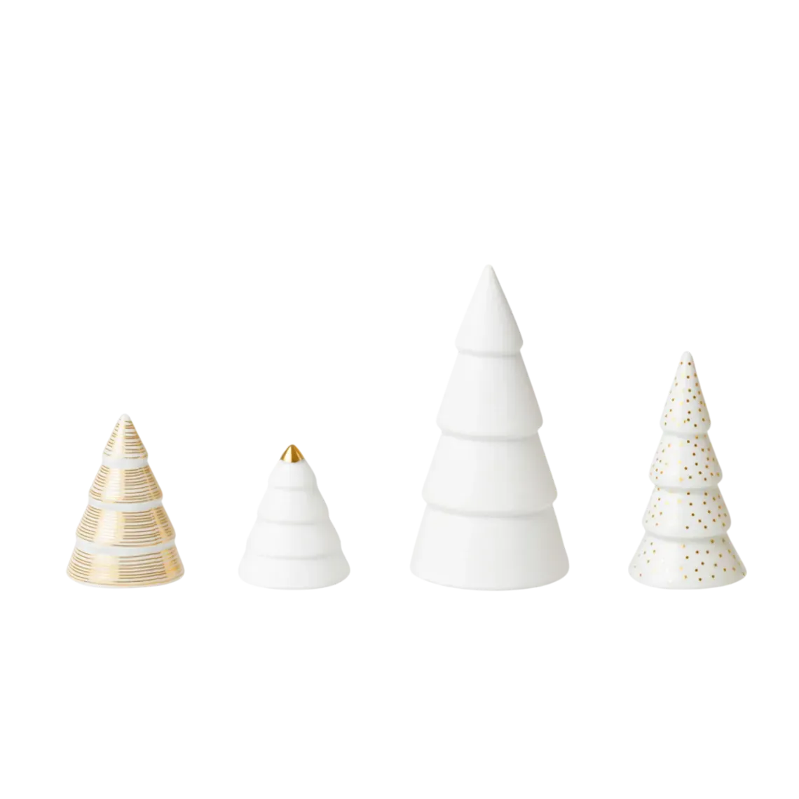 Set 4 Sapins Porcelaine