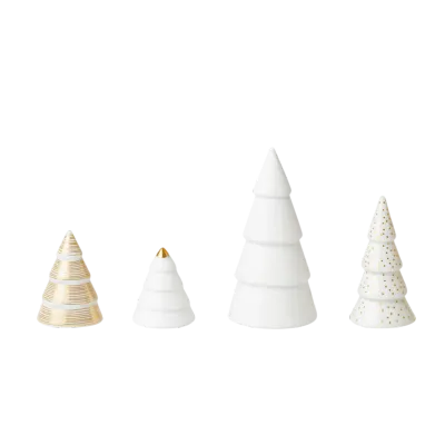 Set 4 Sapins Porcelaine