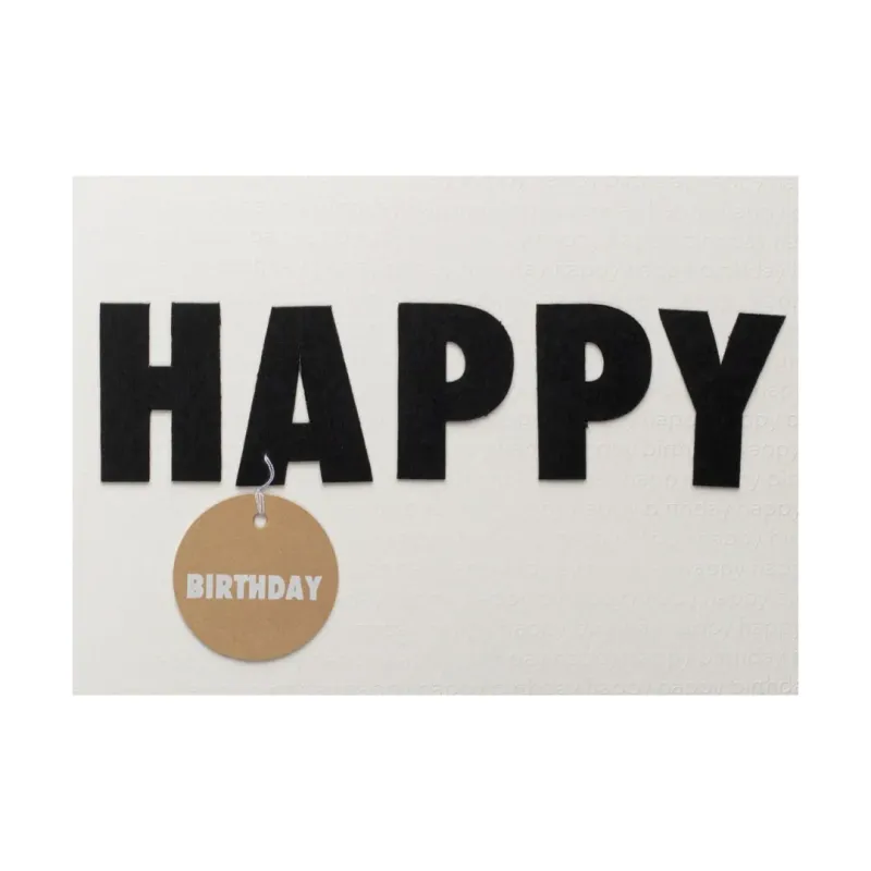 Carte Grandes Lettres - "Happy Birthday"