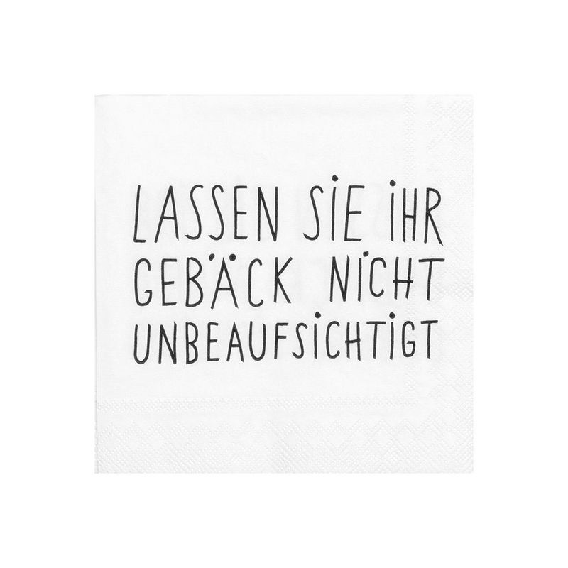 Serviettes Cocktail "Lassen Sie Ihr Gebäck..."
