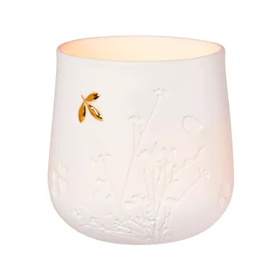 Photophore Feuille Dorée