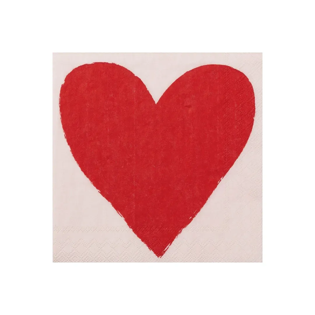 Serviettes Cocktail "Cœur"