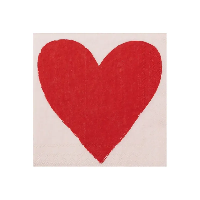 Serviettes Cocktail "Cœur"