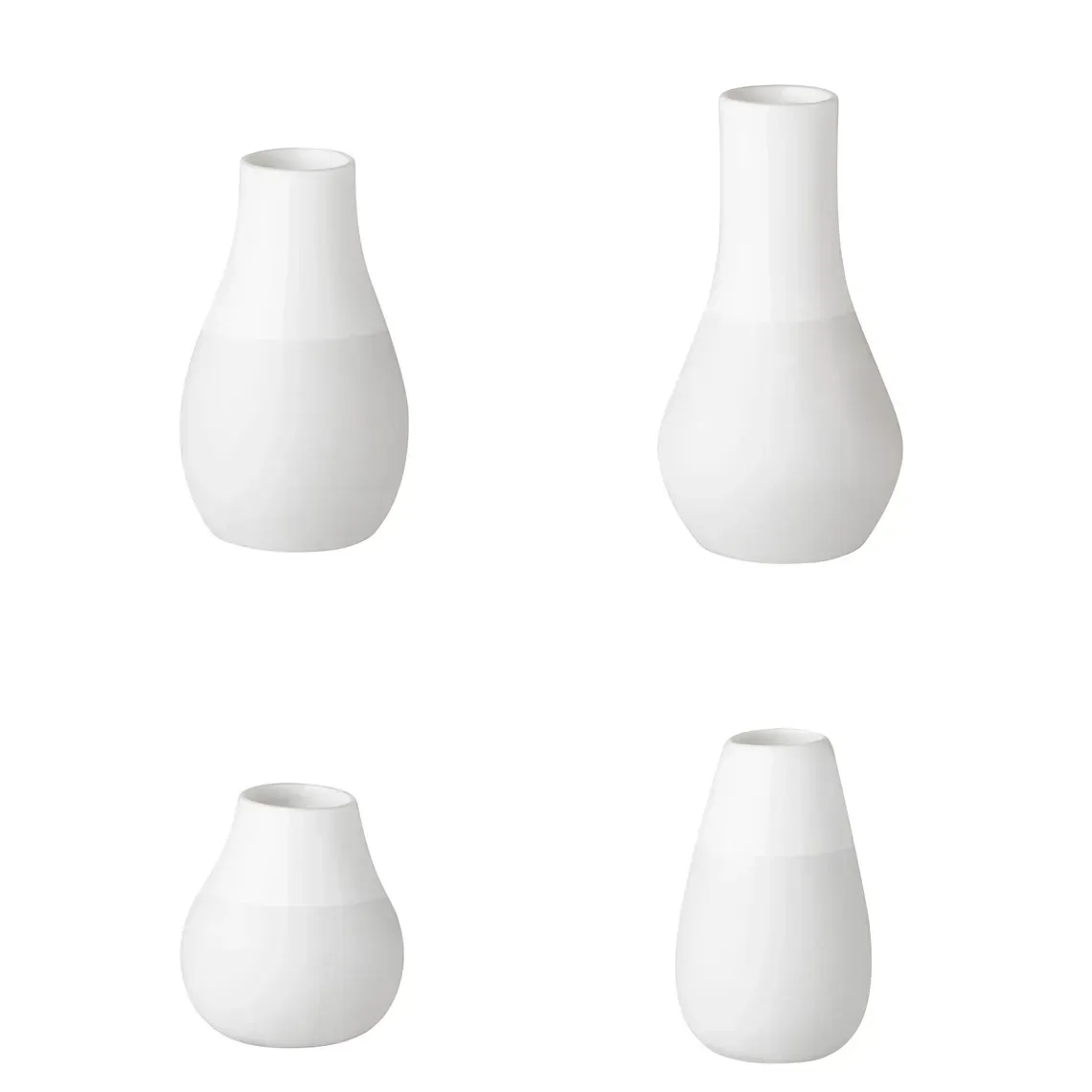 Set 4 Minivases - Blanc