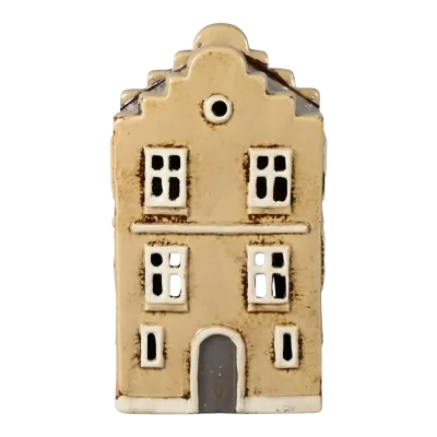 Maison-photophore Scandinave - Céramique beige Maison-photophore Scandinave - Céramique beige