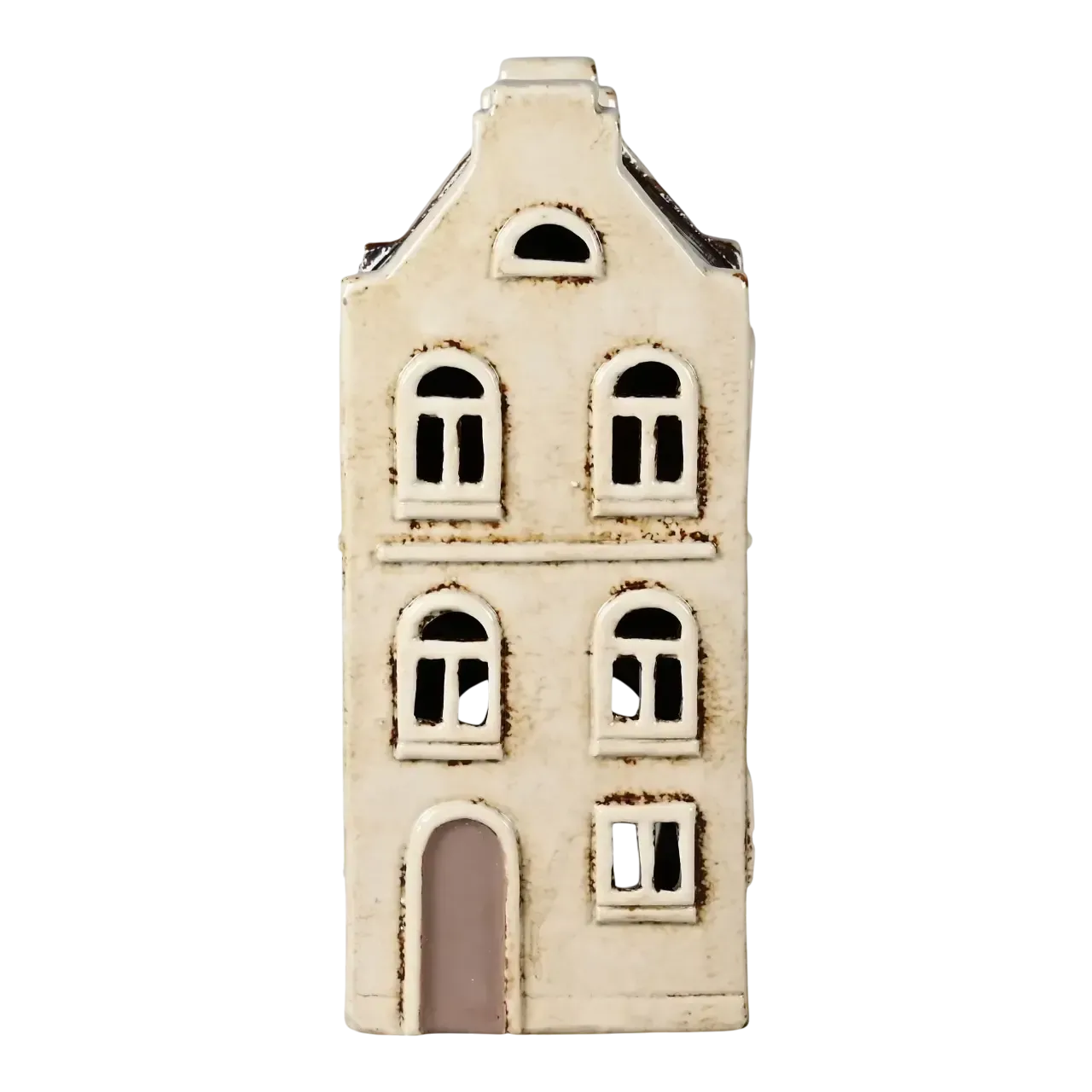 Maison-photophore Scandinave - Céramique blanche Maison-photophore Scandinave - Céramique blanche