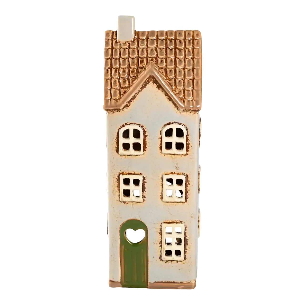 Maison-photophore Scandinave - Céramique grise