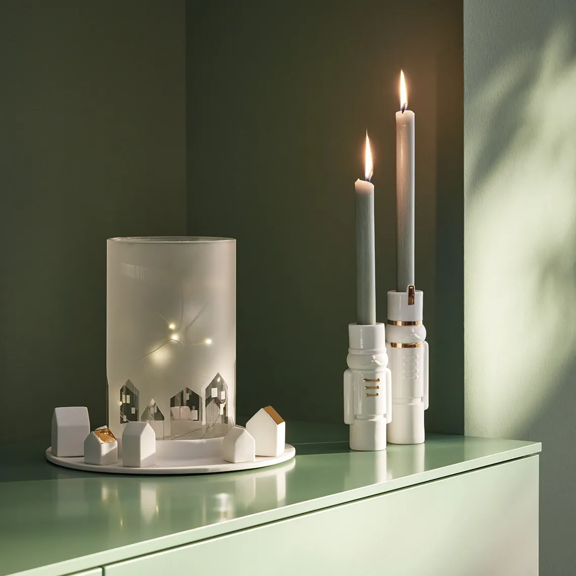 Photophore Village illuminé