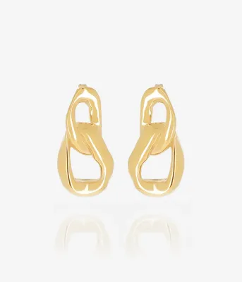 Boucles d'oreilles Emon - Acier Doré