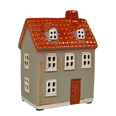 Maison-photophore Scandinave - Céramique grise