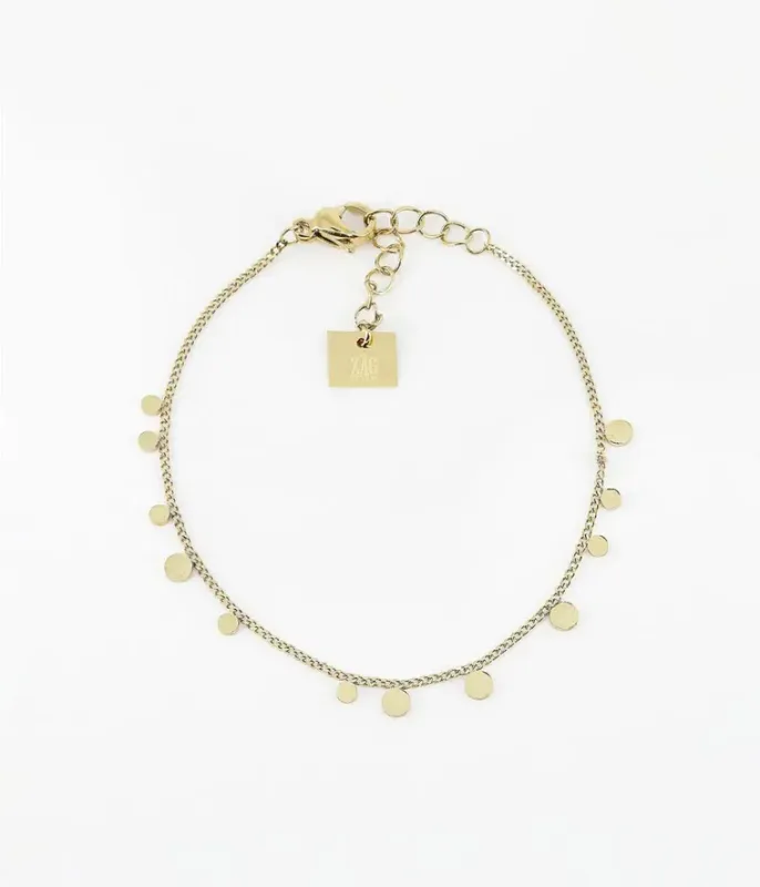Bracelet mini Confettis - Acier Doré