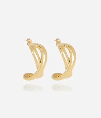 Boucles d'oreilles Endless - Acier Doré