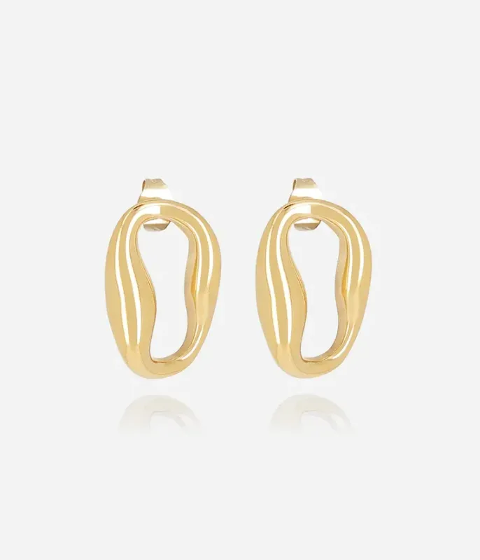 Boucles d'oreilles Alessia - Acier Doré