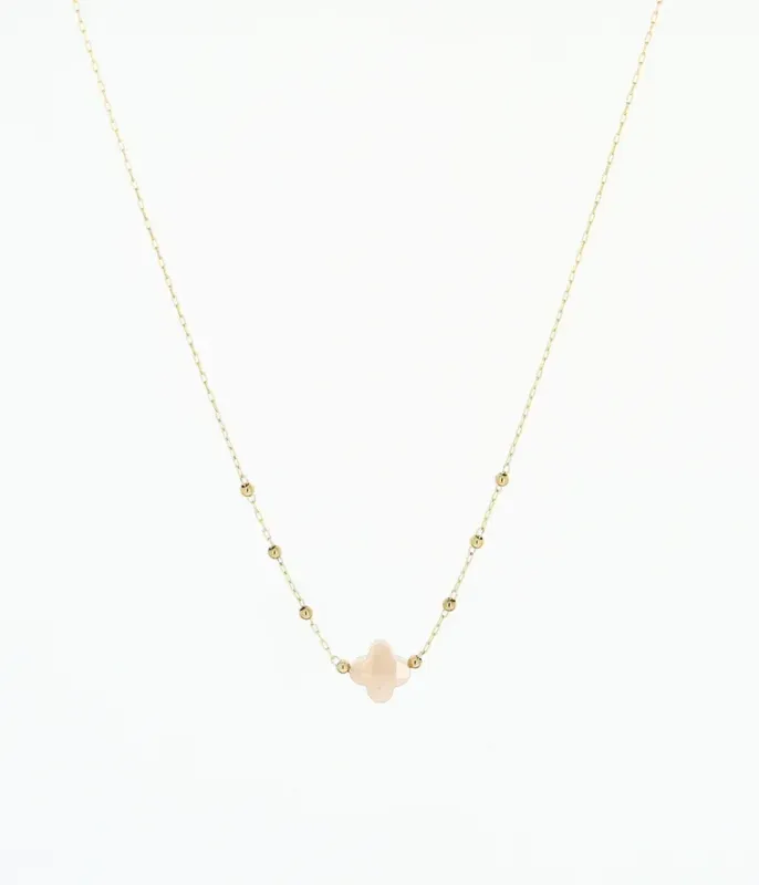 Collier Velasquez -  Acier Doré | Pierre de Soleil