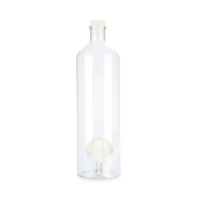 Bouteille en verre - Shell Blanc Bouteille en verre - Shell Blanc