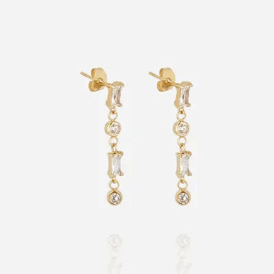 Boucles d'oreilles Athis - Acier Doré