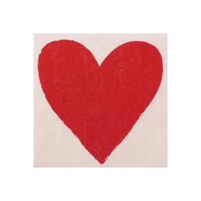 Serviettes Cocktail "Cœur"