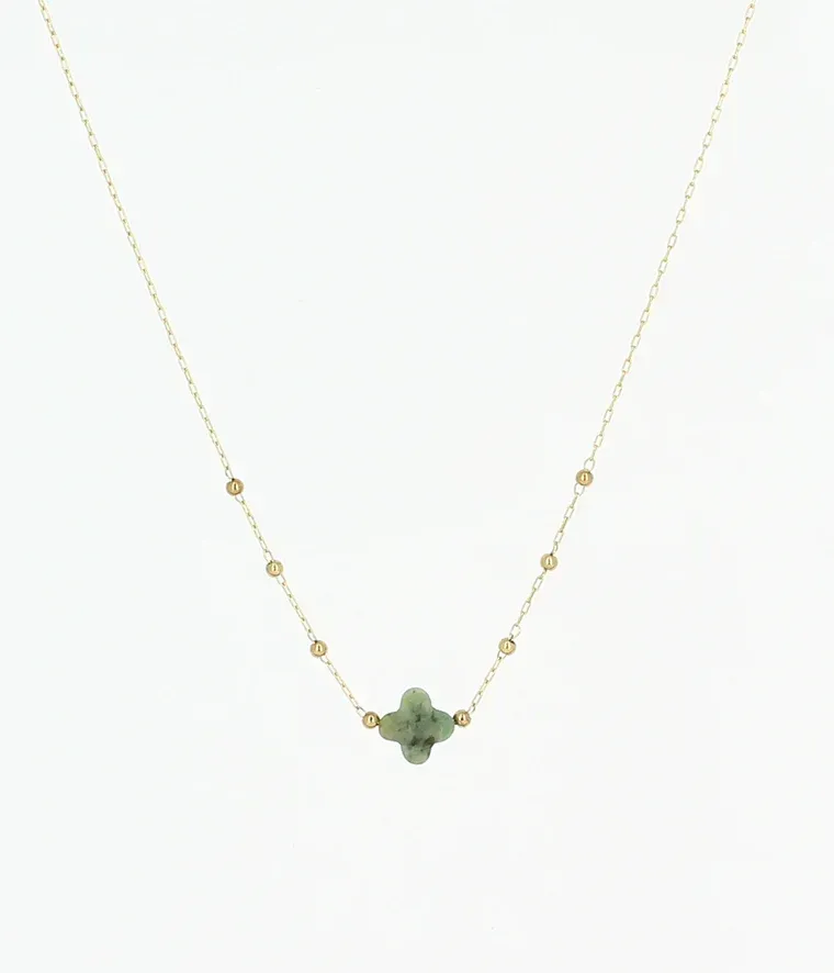 Collier Velasquez -  Acier Doré | Turquoise Africaine