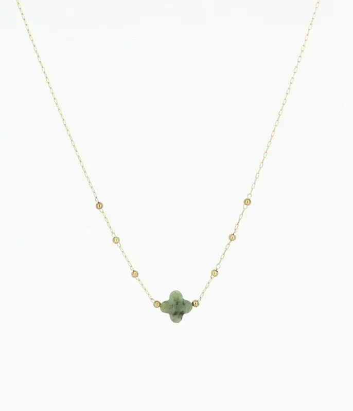 Collier Velasquez -  Acier Doré | Turquoise Africaine