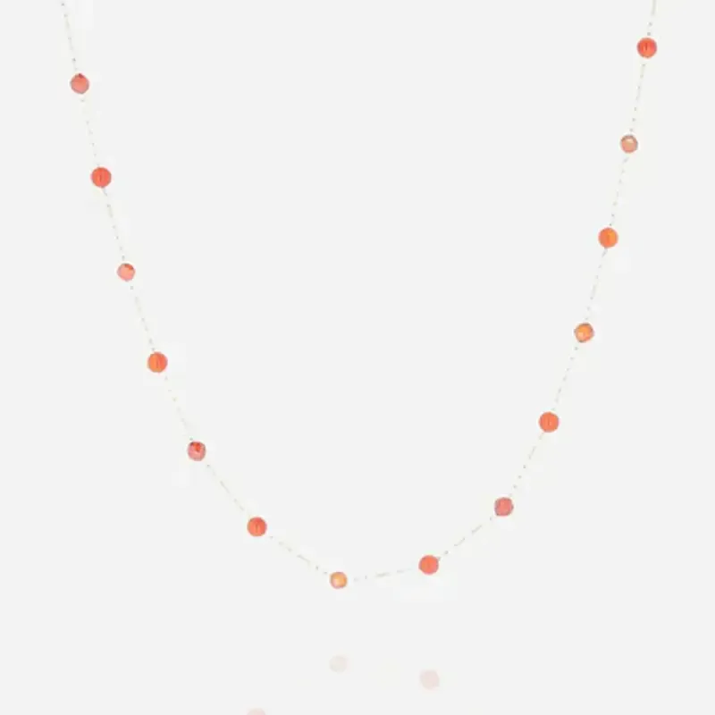 Collier Hinaku - Acier Doré | Cornaline Collier Hinaku - Acier Doré | Cornaline