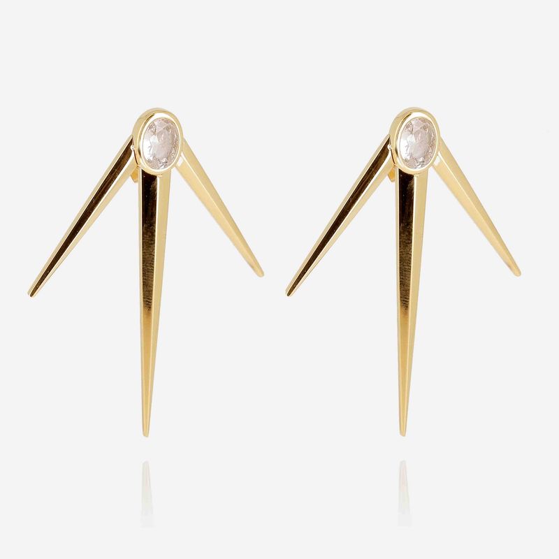 Boucles d'oreilles Gaspard - Acier Doré Boucles d'oreilles Gaspard - Acier Doré