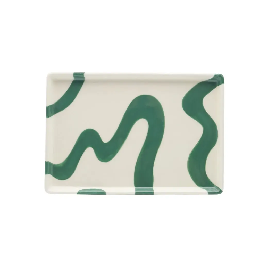 Plateau Alejandro - Spanish Swirls Green Plateau Alejandro - Spanish Swirls Green