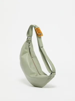 Sac demi-lune petit Luna Cuir - Sauge Sac demi-lune petit Luna Cuir - Sauge