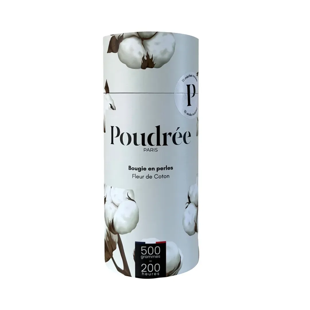 Bougie Perles de cire - Fleur de Coton